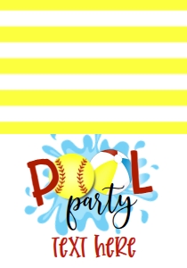 Birthday Softball Pool Party V3 Food Tent: Birthday Softball Pool Party V3