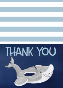 Birthday Pool Party Shark Float Thank You: Birthday Pool Party Shark Float