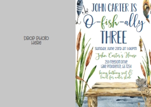 Birthday Fishing Pier Photo Invite: Birthday Fishing Pier Invite