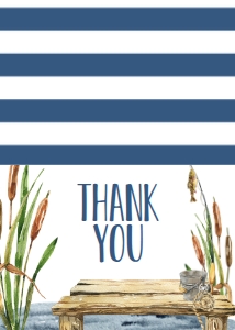 Birthday Fishing Pier Thank You: Birthday Fishing Pier Invite