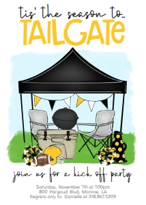 Birthday Football Tailgate Black Gold design preview