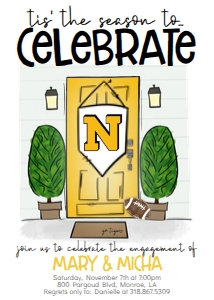Football Tailgate Engagement Door design preview