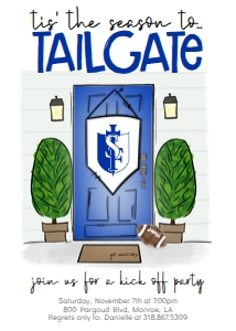 Football Tailgate Door Blue design preview