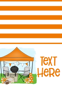Football Tailgate Engagement Orange Grey Food Tent: Football Tailgate Engagement Orange Grey