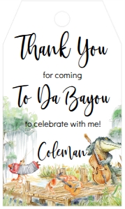 Birthday NOLA Bayou Band Swamp To Da Bayou Favor Tag: Birthday NOLA Bayou Band Swamp To Da Bayou