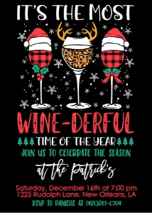 Christmas Party Winederful Invitation: Christmas Party Winederful Invitation