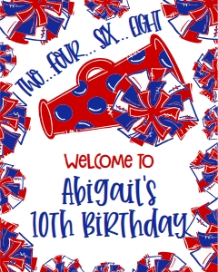 Birthday Cheer Custom Color Welcome Sign: Birthday Cheer Set
