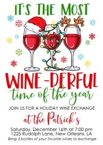 Christmas Party Winederful Invitation V2: Christmas Party Winederful Invitation V2