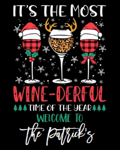 Christmas Party Winederful Welcome Sign: Christmas Party Winederful Invitation