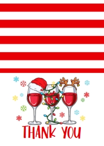 Christmas Party Winederful V2 Thank You: Christmas Party Winederful Invitation V2