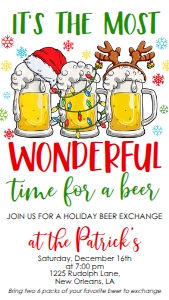 Christmas Party Beer Text Invite: Christmas Party Beer