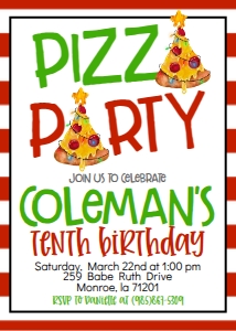 Christmas Birthday Pizza Party: Christmas Birthday Pizza Party