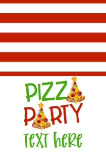 Christmas Birthday Pizza Party Food Tent: Christmas Birthday Pizza Party