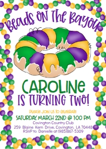 Mardi Gras Birthday Beads on Bayou two: Mardi Gras Birthday Beads on Bayou two
