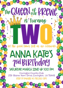 Mardi Gras Birthday Queen of krewe Birthday: Mardi Gras Birthday Queen of krewe Birthday