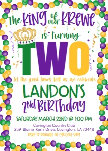Mardi Gras Birthday KIng of krewe Birthday: Mardi Gras Birthday KIng of krewe Birthday