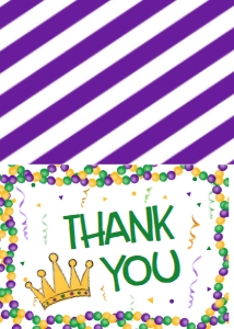 Mardi Gras Birthday Queen Crown 1st Birthday Thank You: Mardi Gras Birthday Queen of krewe Birthday