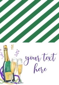 Mardi Gras Party Fizz the Season Glasses Food Tent: Mardi Gras Party Champagne Laissez Invitation
