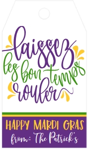 Mardi Gras Laissez Script Favor Tag: Mardi Gras Laissez Script Favor Tag
