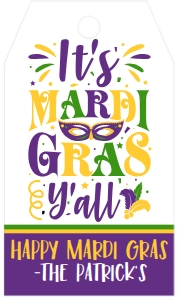 Mardi Gras Ya'll Favor Tag: Mardi Gras Ya'll Favor Tag