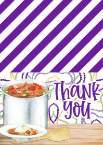 Mardi Gras Gumbo Pot Party Laissez Thank You: Mardi Gras Gumbo Pot Party Laissez