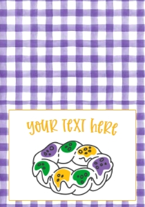 Mardi Gras Birthday King Cake Mod Food Tent: Mardi Gras Birthday King Cake Mod
