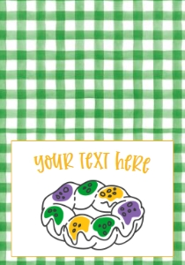 Mardi Gras Birthday King Cake Mod Krewe 2 Food Tent: Mardi Gras Birthday King Cake Mod Krewe 2