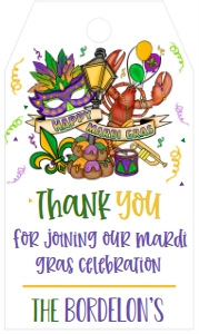Mardi Gras Sub Celebration Favor Tag: Mardi Gras Sub Celebration
