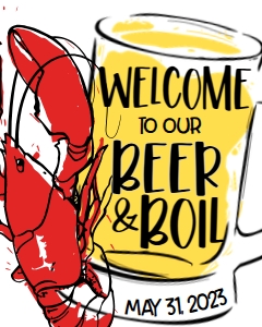 Crawfish Beer & Boil Mod Welcome Sign: Crawfish Beer & Boil Mod