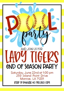 Softball Pool Party V2 End of Season: Softball Pool Party V2 End of Season