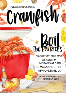 Crawfish Boil Ice Chest Border design preview