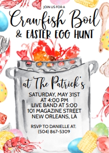 Crawfish Border Boil & Egg Hunt design preview