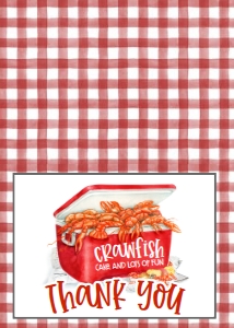Birthday Crawfish Boil Ice Chest Thank You: Birthday Crawfish Boil Ice Chest