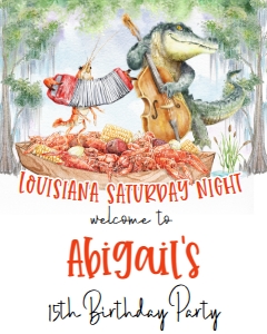 Crawfish Boil Pirogue Birthday Louisiana Saturday Night Welcome Sign: Crawfish Boil Pirogue Birthday Louisiana Saturday Night