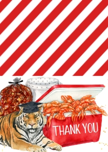 Crawfish Boil Ice Chest Tiger Graduation Thank You: Crawfish Boil Ice Chest Tiger Graduation