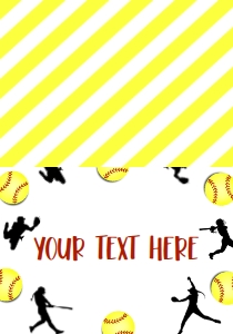 Birthday Softball Border Food Tent: Birthday Softball Border