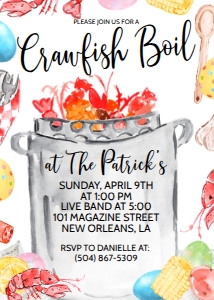 Crawfish Border Boil & Easter Egg design preview