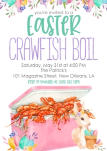 Crawfish Boil Easter Pastel Ice Chest: Crawfish Boil Easter Pastel Ice Chest