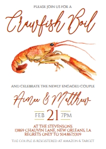 Crawfish Engagement Party design preview
