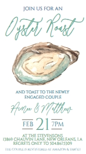Oyster Roast Engagement Party V2 text Invite: Oyster Roast Engagement Party V2