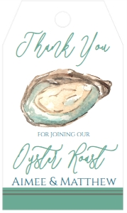 Oyster Roast Engagement Party V2 Favor Tag: Oyster Roast Engagement Party V2