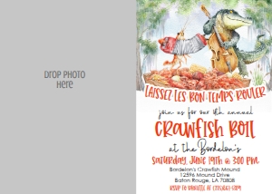 Crawfish Boil Pirogue Annual Laissez Photo Invite: Crawfish Boil Pirogue Annual Laissez