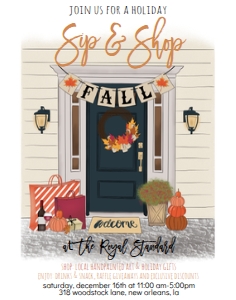 Thanksgiving Fall Door Sip and Shop Wine Invitation 11x14: Thanksgiving Fall Door Sip and Shop Wine Invitation