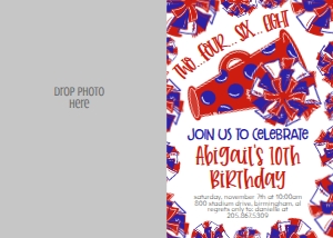 Birthday Cheer Red Blue Photo Invite: Birthday Cheer Set