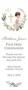 Boy First Communion Bookmarks design preview