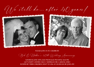 2 Photo Anniversary Invitation design preview