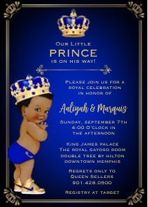 Prince Baby Shower Invitation: Prince Baby Shower Invitation