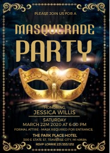 Masquerade Invitation design preview