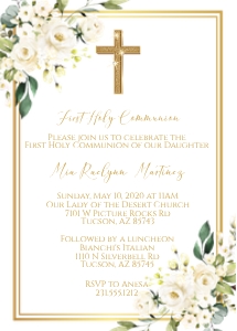 Gold Communion Invitations design preview