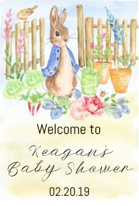 Peter Rabbit Welcome Sign design preview